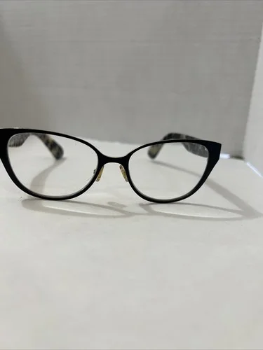 KATE SPADE NEW YORK “JAYDEE” Black Tortoise Marble Eyeglasses Frame EUC 2