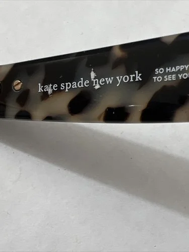 KATE SPADE NEW YORK “JAYDEE” Black Tortoise Marble Eyeglasses Frame EUC 4