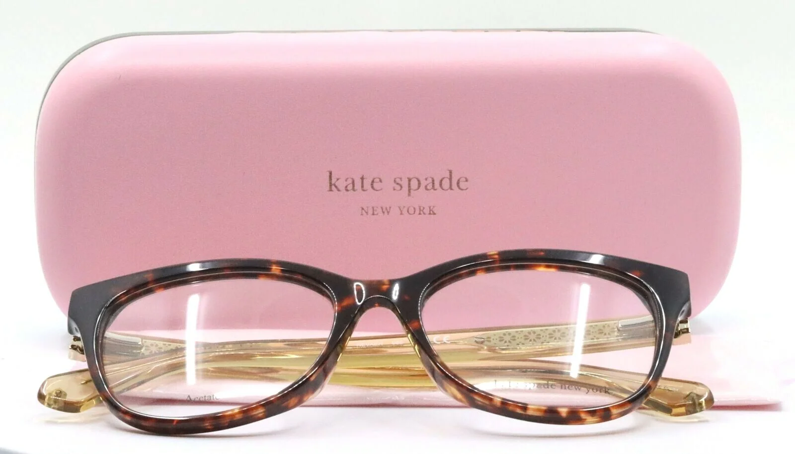 Kate Spade New York NEVAEH 086 Dark Havana Cat Eye Eyeglasses 50-17-140 w/ Case